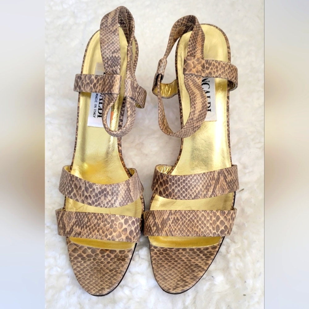 Pancaldi Animal Snake Print  Sandals